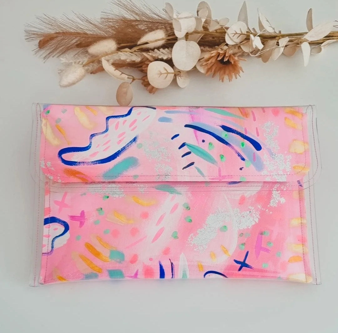 Large Handpainted Clutch