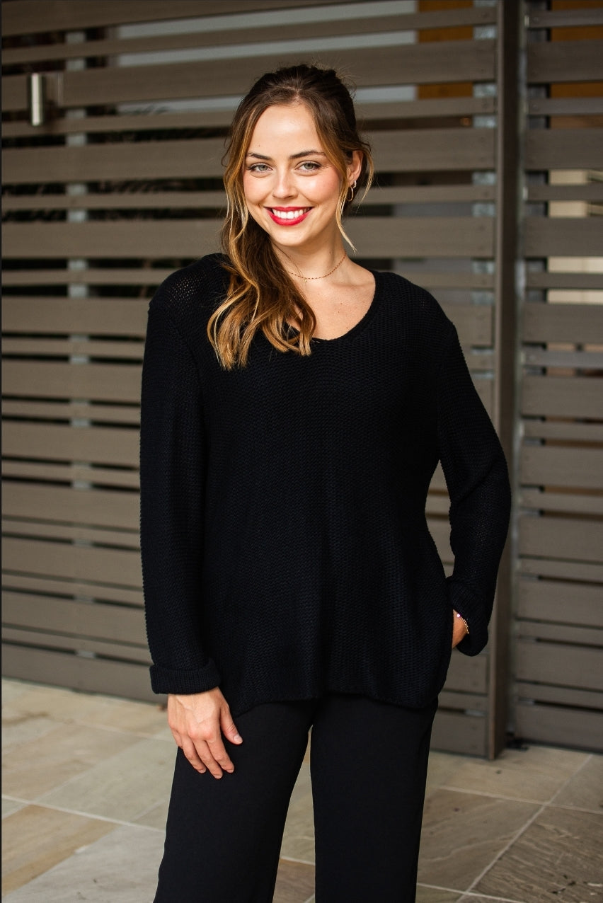 Harley Knit - Black 100% Cotton