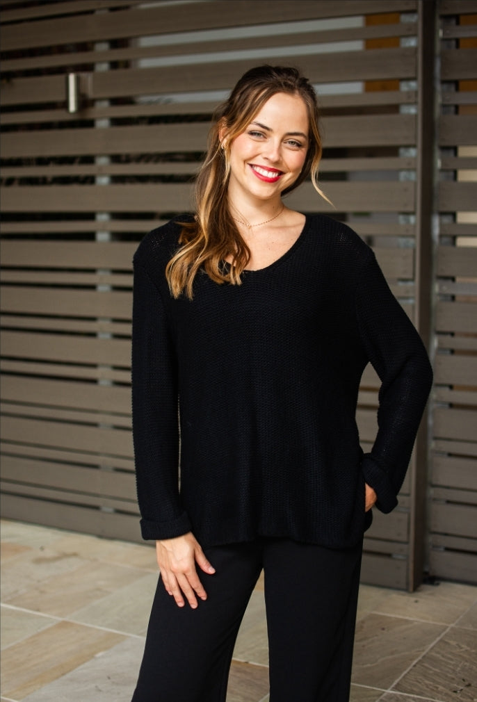 Harley Knit - Black 100% Cotton