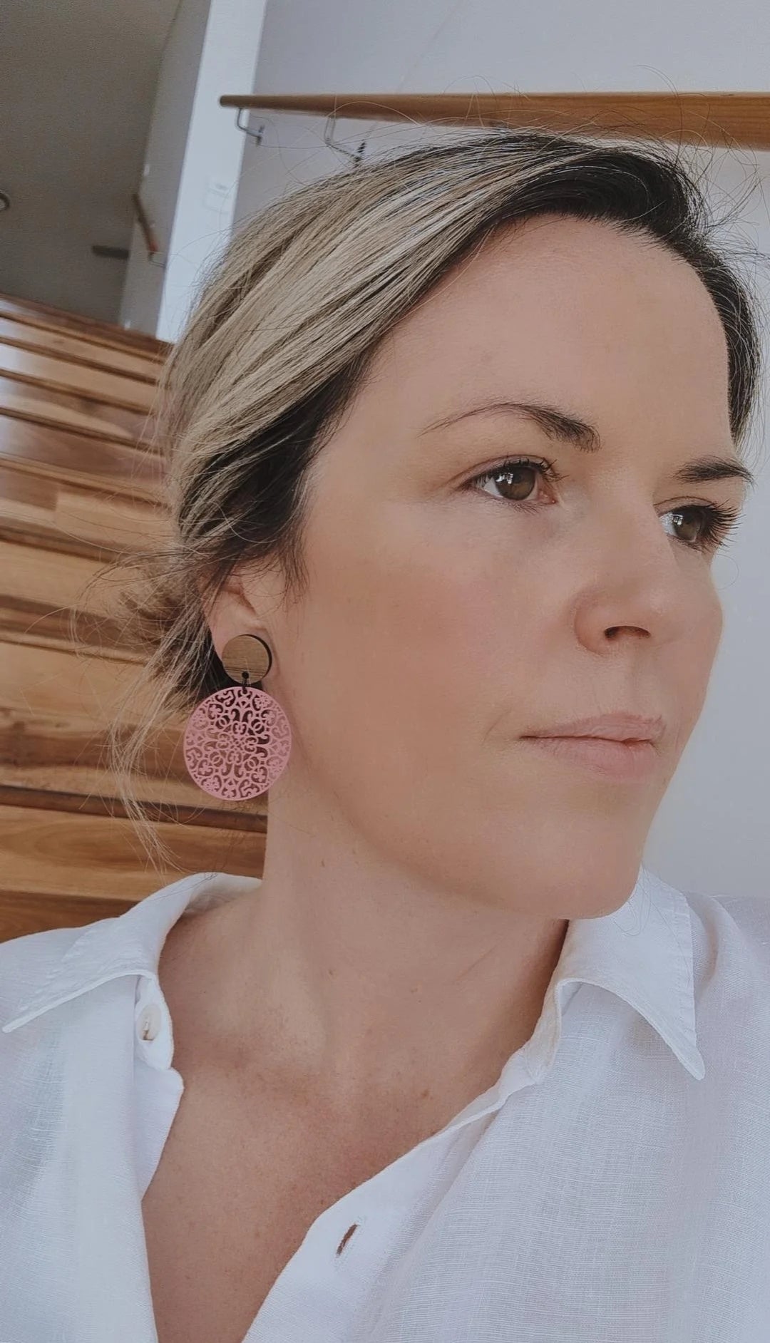 Lacy Dangle - Dusty Pink