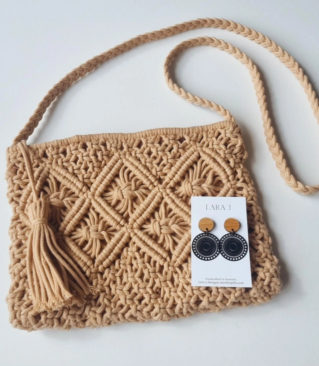 Macrame Bag Set - Mustard #2