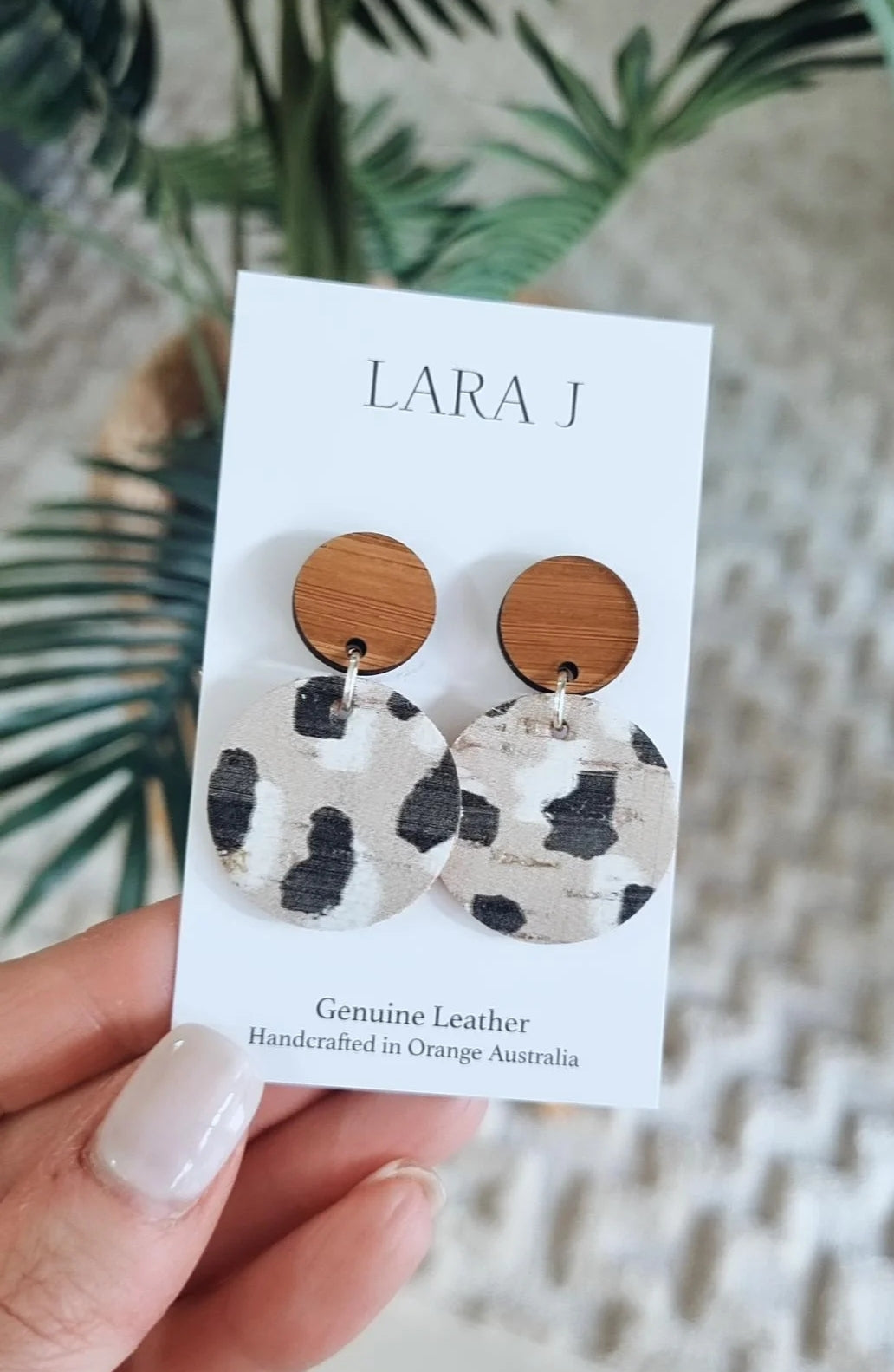 Small Animal Leather Dangles - Neutral