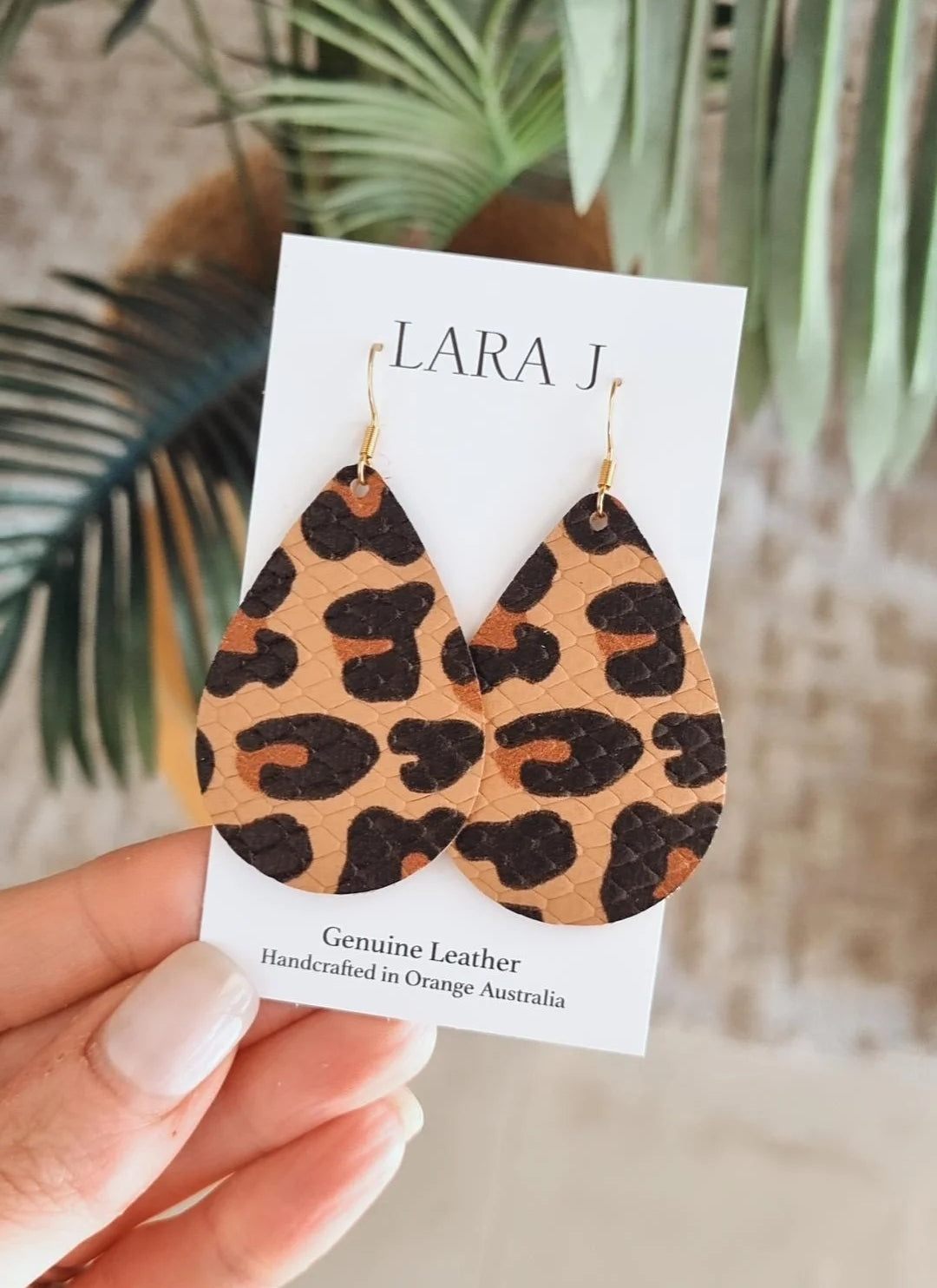 Animal Snake Skin Leather Earrings
