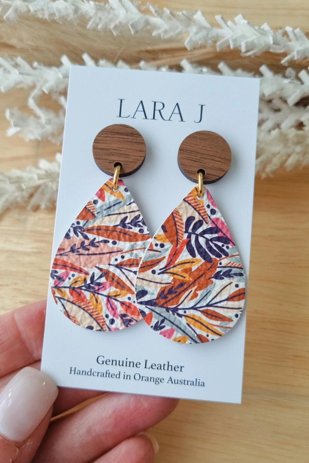 Autumn Leather Earrings
