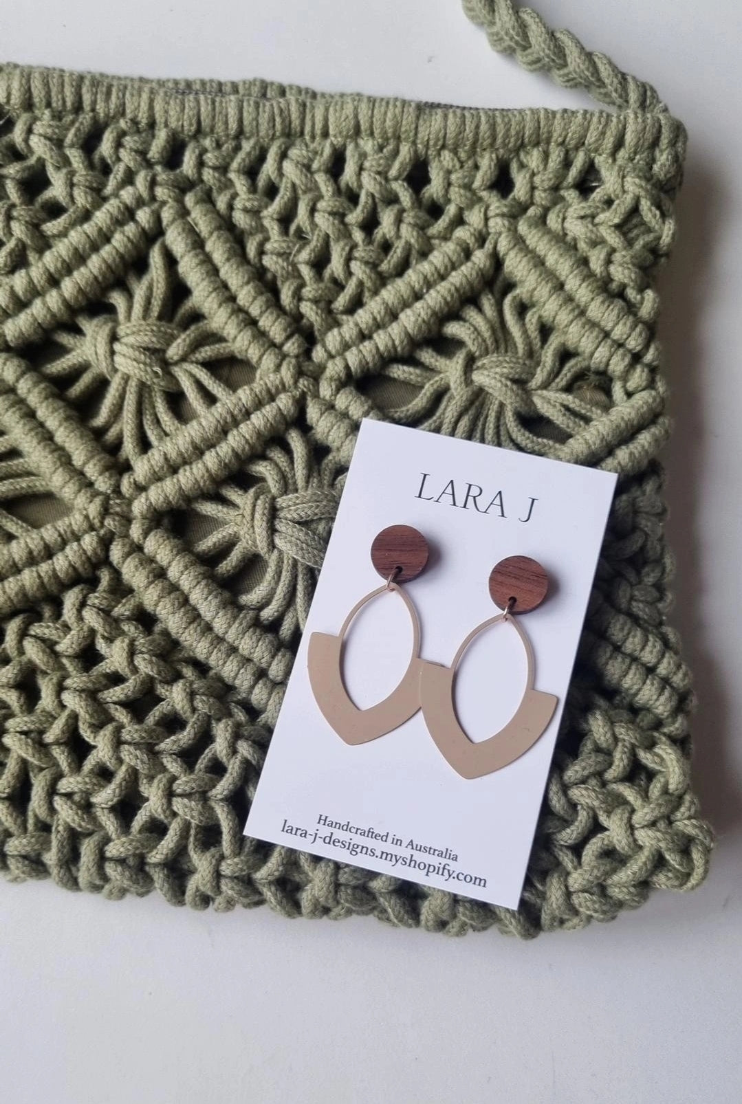 Macrame Bag Set - Khaki #2