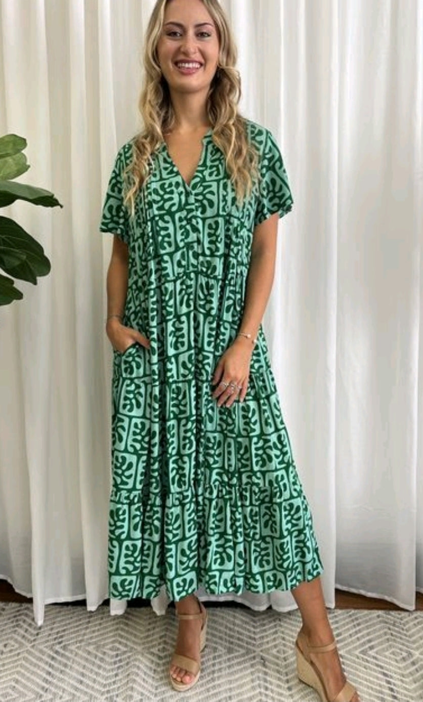 Freya Dress - Green