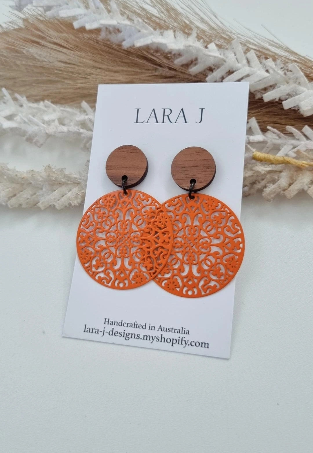 Lacy Dangle - Burnt Orange