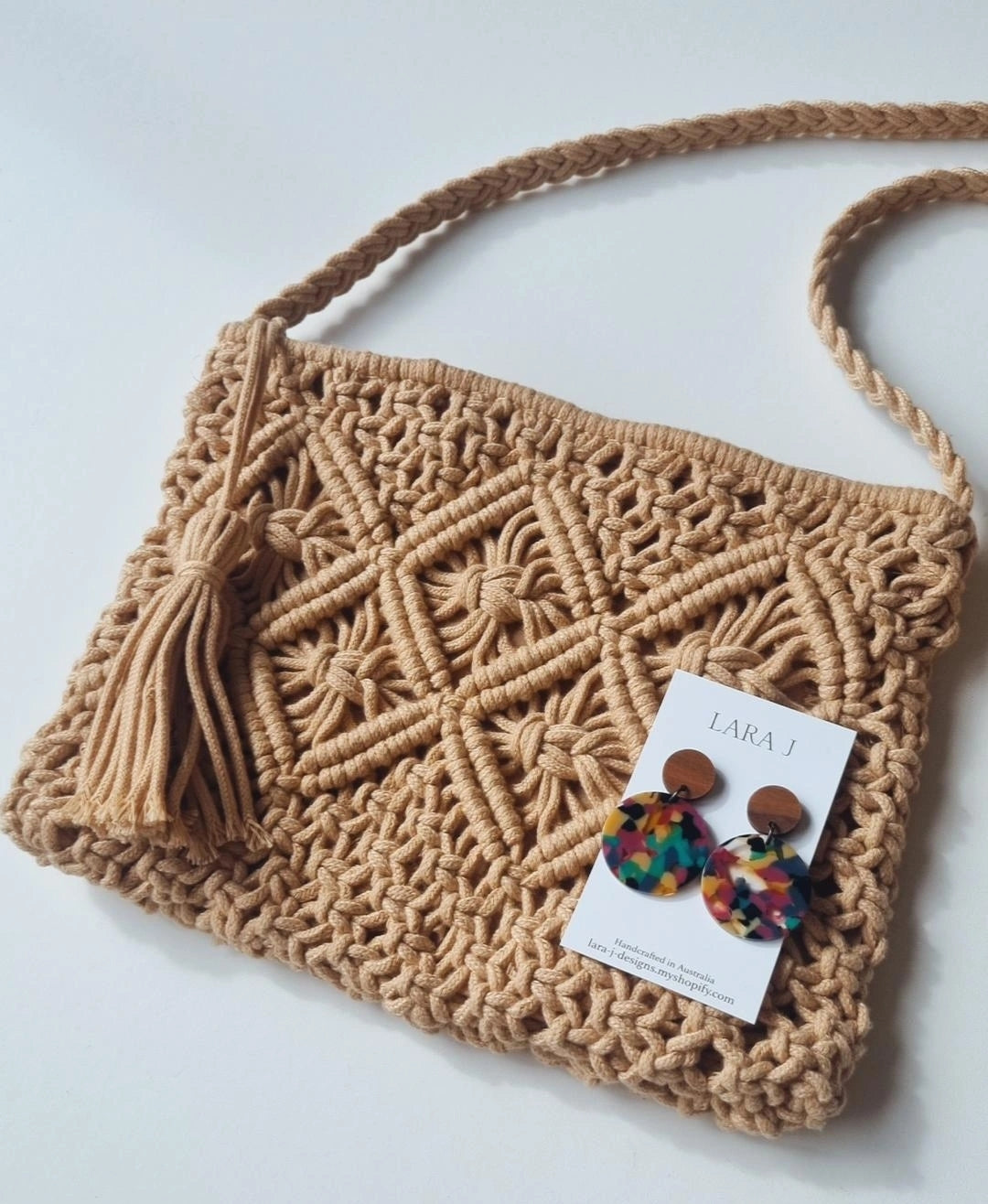 Macrame Bag Set - Mustard #1