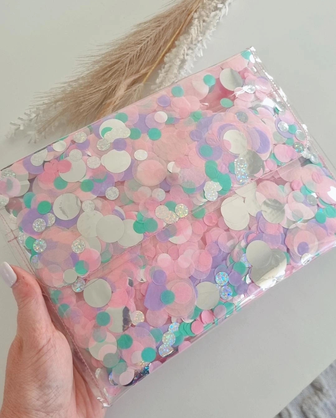 Medium Confetti Clutch