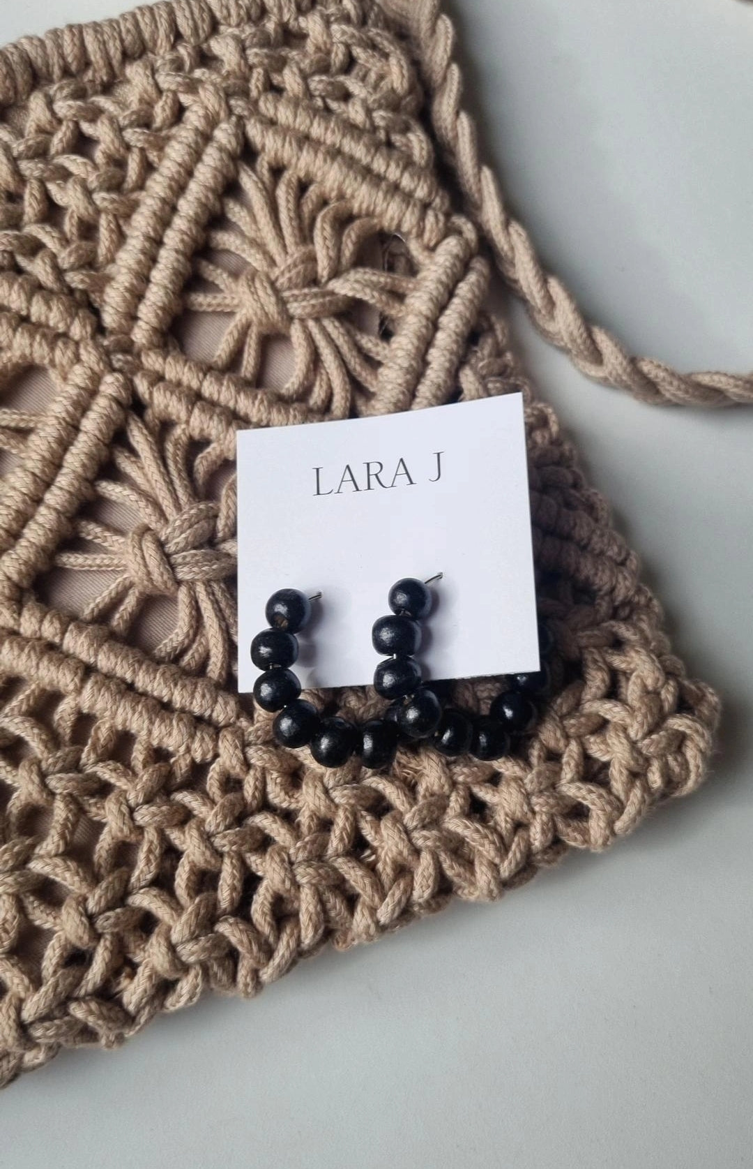 Macrame Bag Set - Latte #4