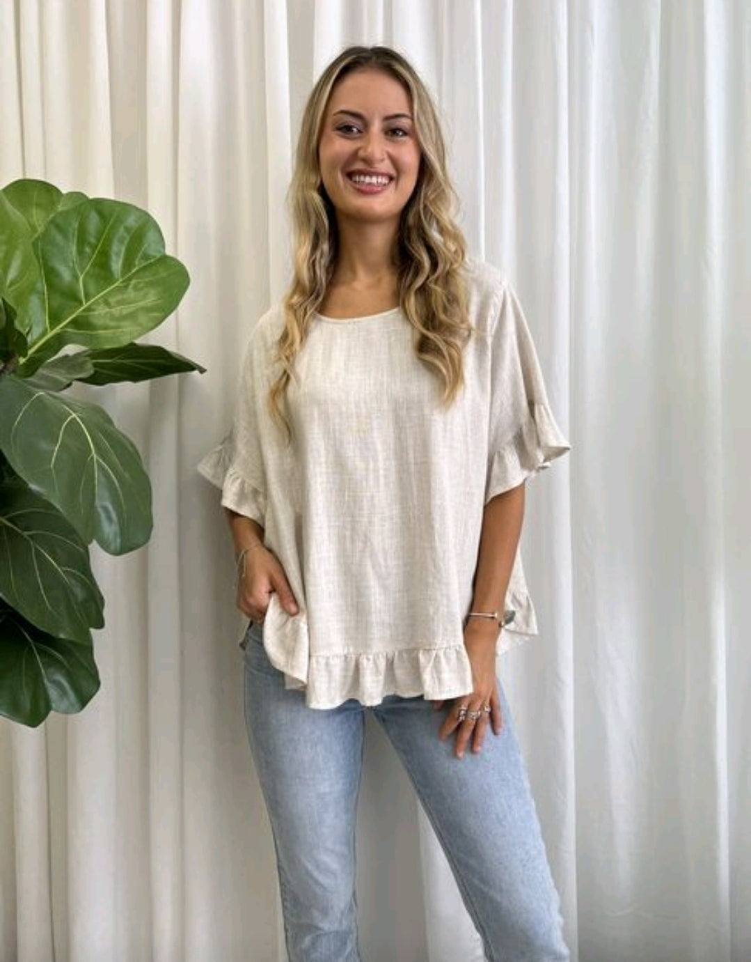 Florence Ruffle Hem - Linen