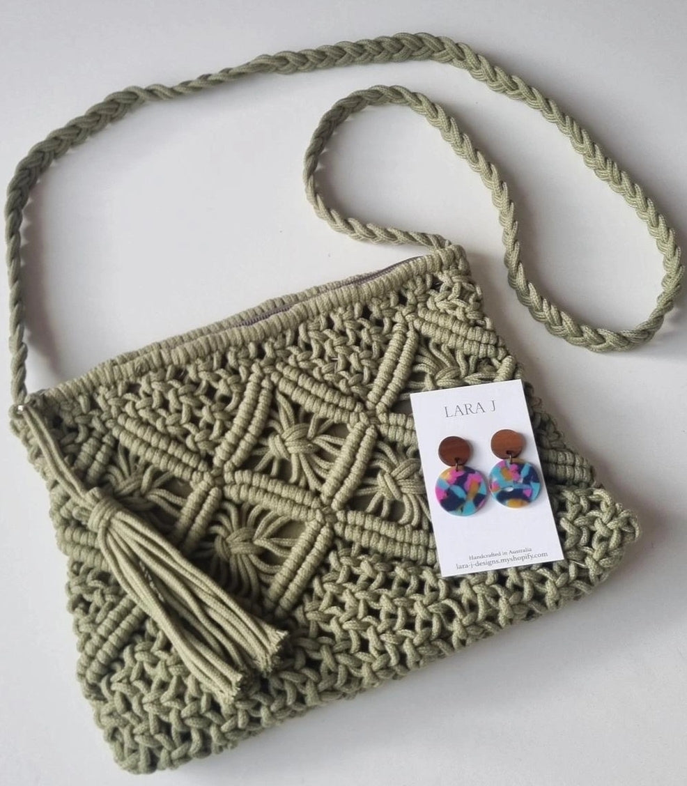Macrame Bag Set - Khaki #1
