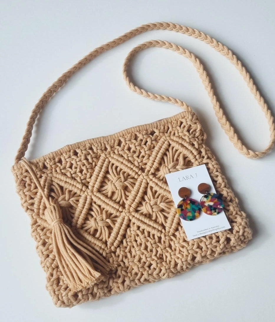 Macrame Bag Set - Mustard #1