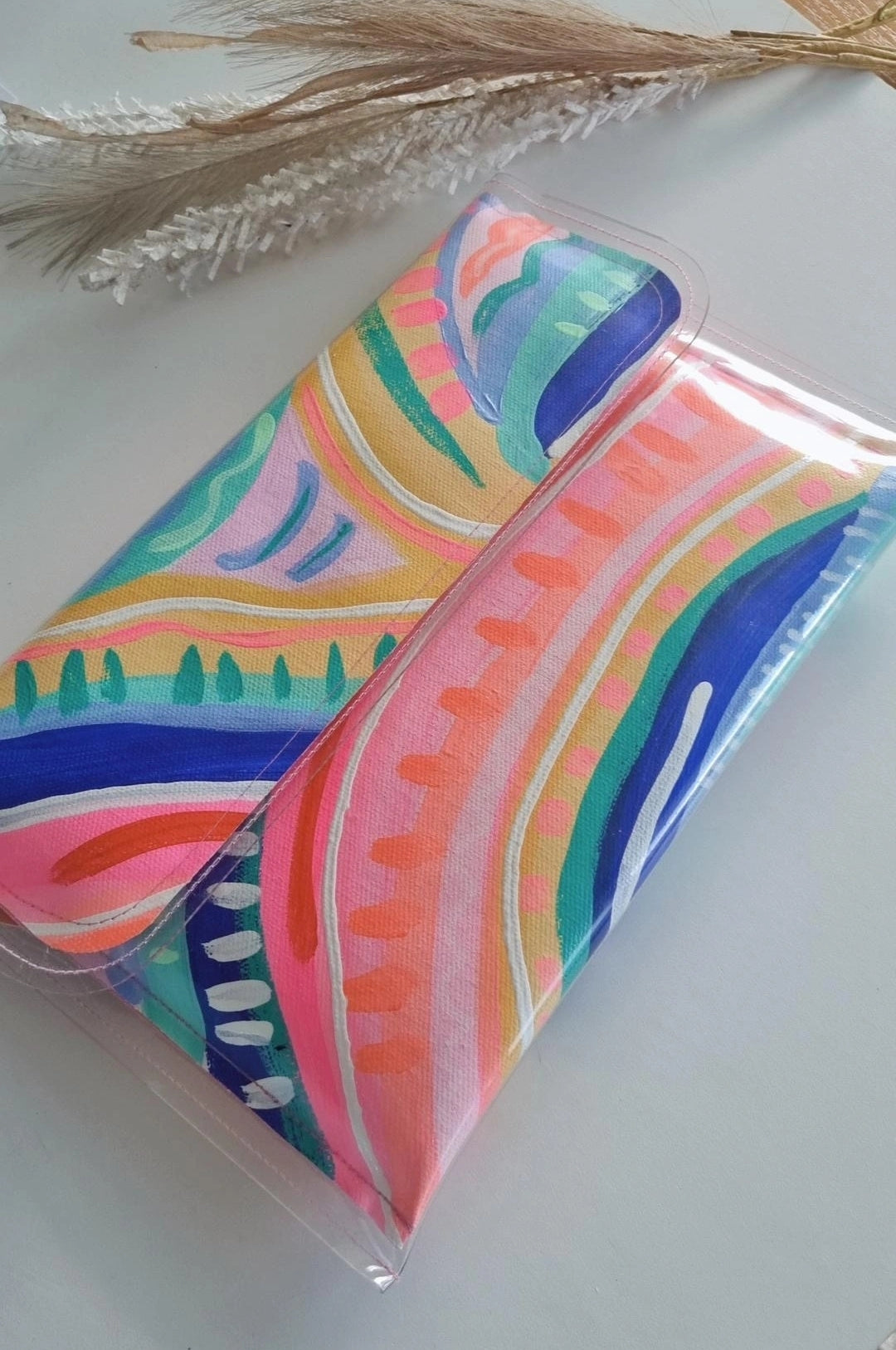 Large Handpainted Clutch #2