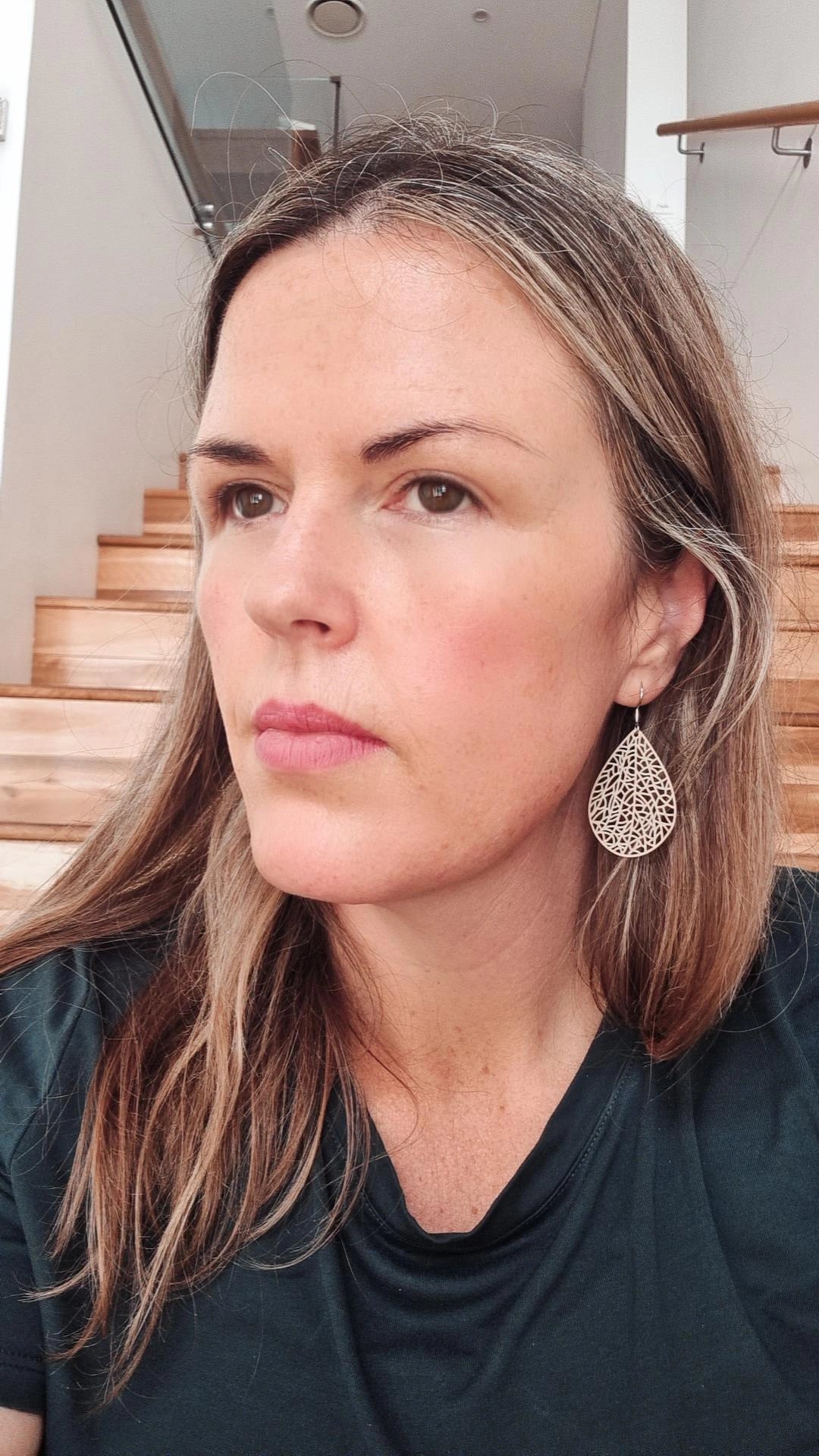 Tear Drop Dangles - Latte