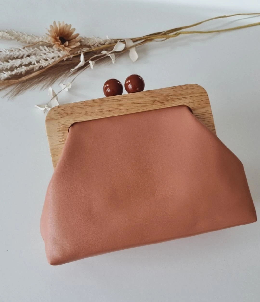 Timber Top Clutch - Rosewood