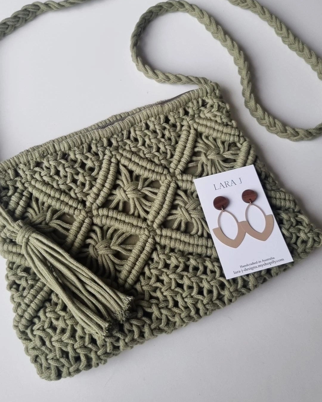 Macrame Bag Set - Khaki #2