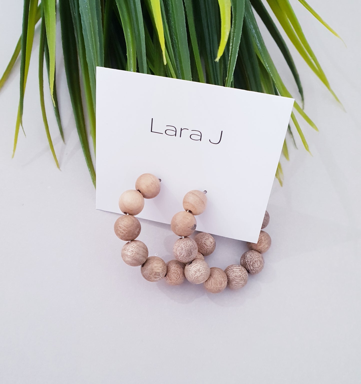 Regular Bead Hoop - Natural