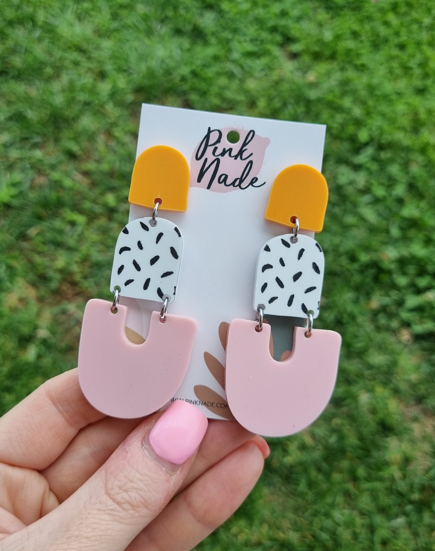 Statement Dangles - Blush