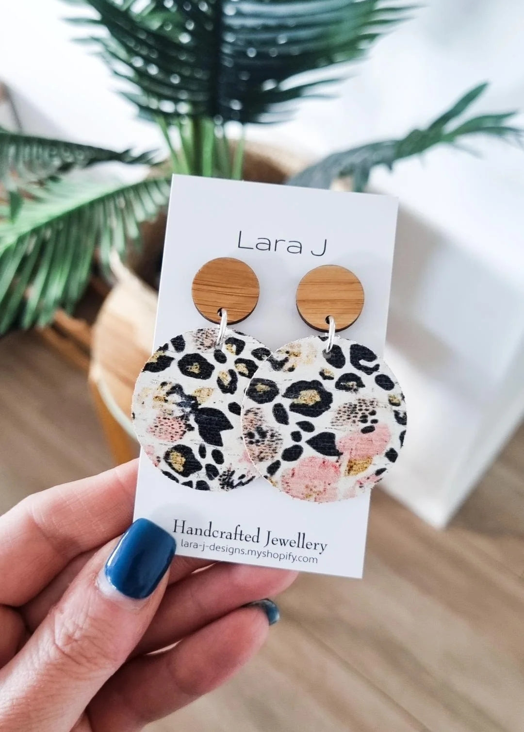 Pansy Leather Dangles