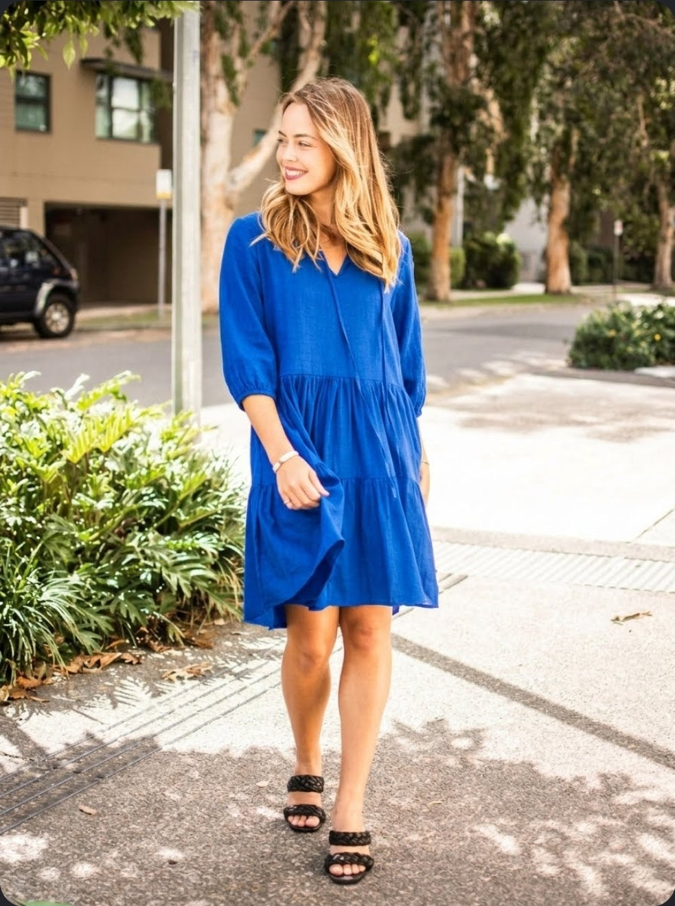 Isla Dress - Blue