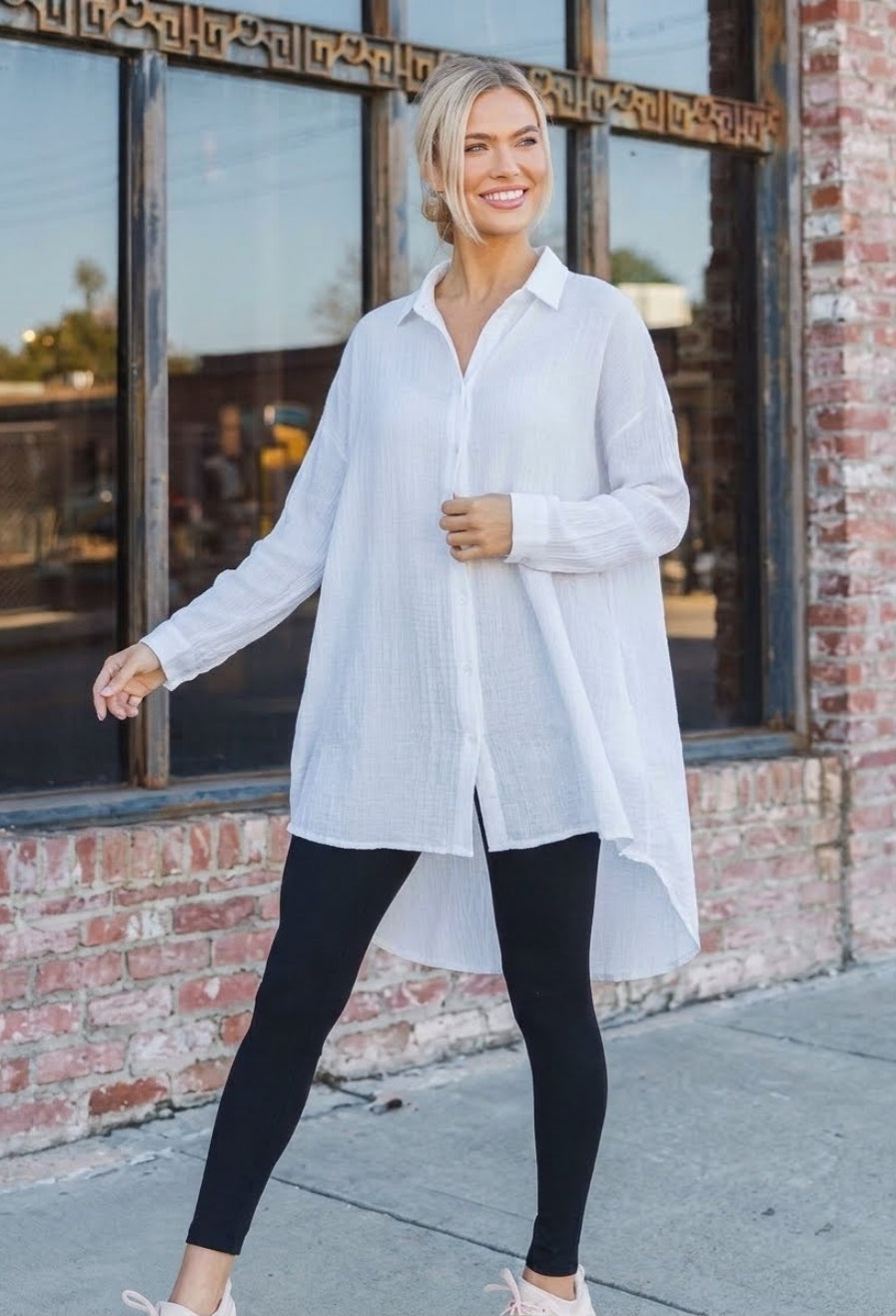 Heidi Top - White 100% Cotton