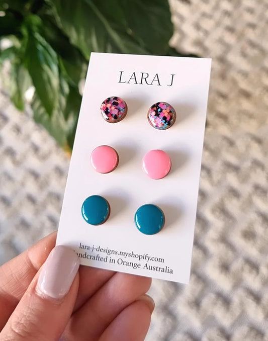 12mm Earring Trio #9