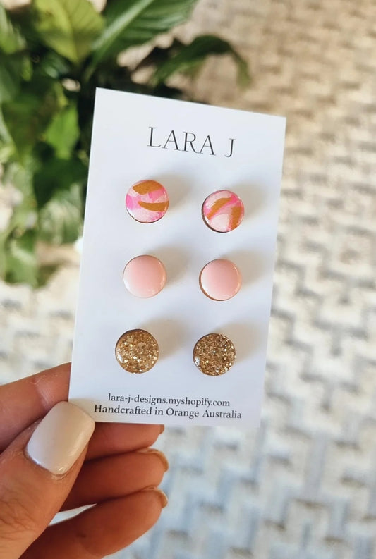 12mm Earring Trio #45