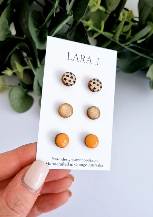 10mm Earring Trio #52