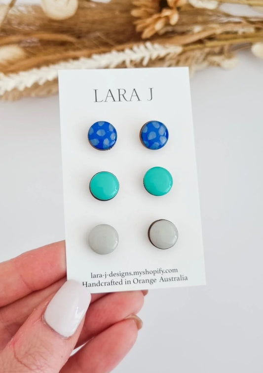 12mm Earring Trio #66