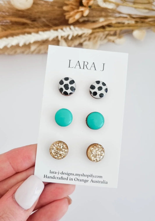 12mm Earring Trio #62