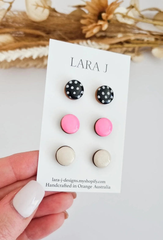 12mm Earring Trio #61