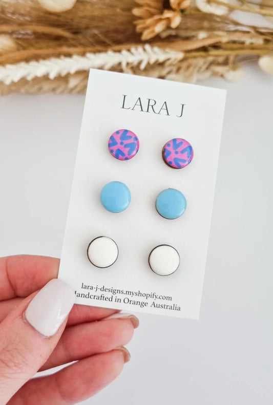 12mm Earring Trio #58