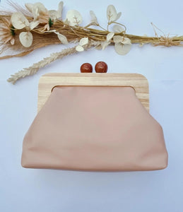 Timber Top Clutch - Blush Pink