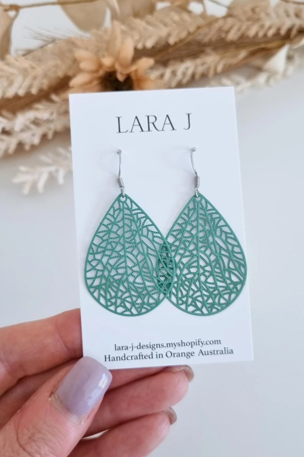 Tear Drop Dangles - Mint