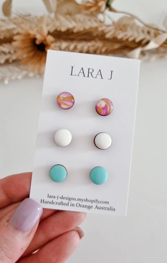 10mm Earring Trio #6