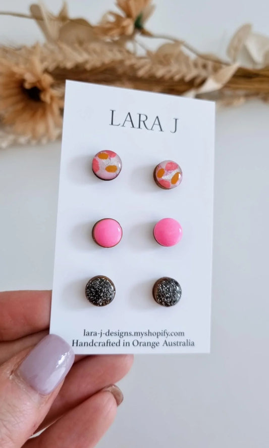 10mm Earring Trio #2