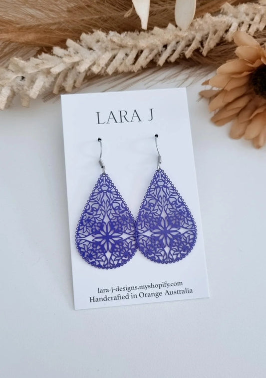 Lace Tear Drops - Violet