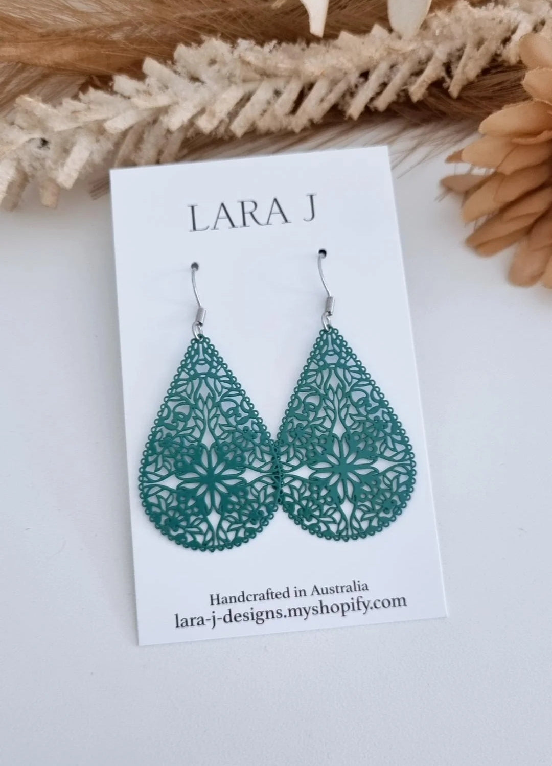 Lace Tear Drops - Forest