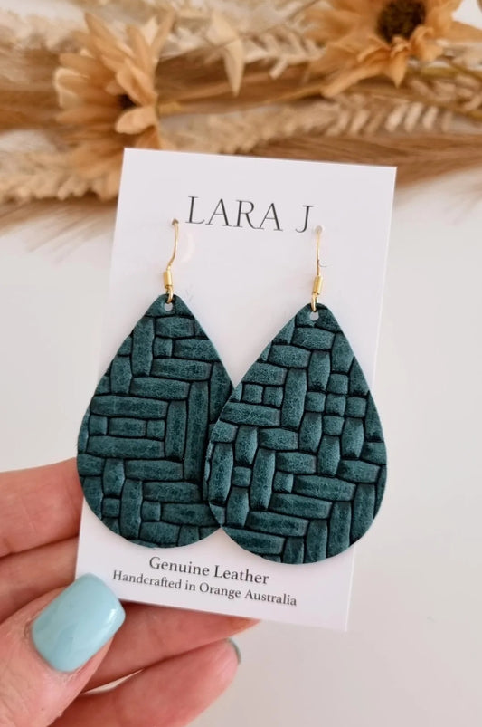 Weave Leather Earrings