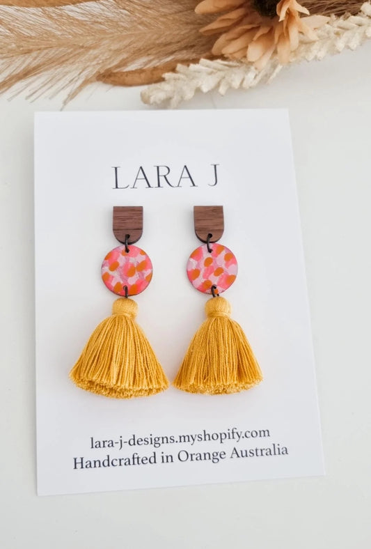 Handpainted Tassel Dangle #4