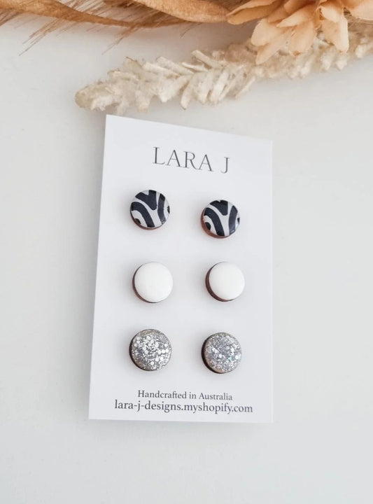 12mm Earring Trio #11