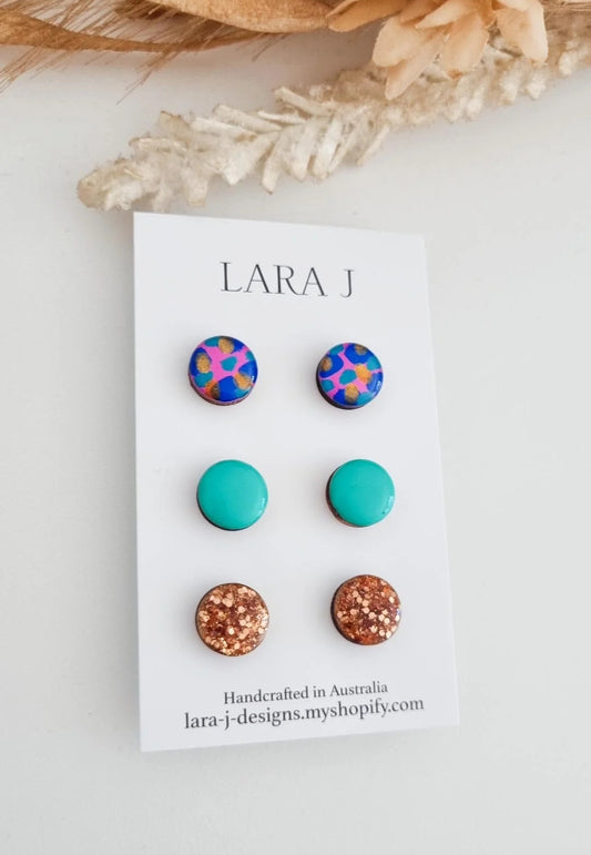 12mm Earring Trio #10