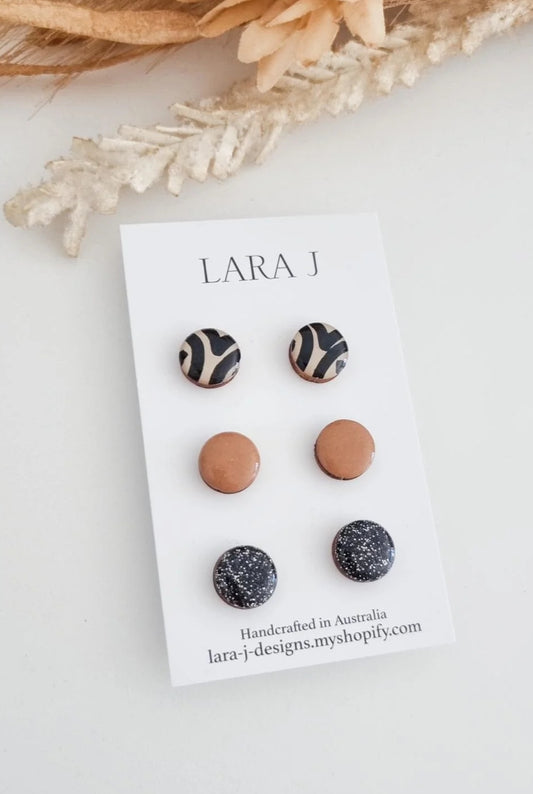 12mm Earring Trio #8