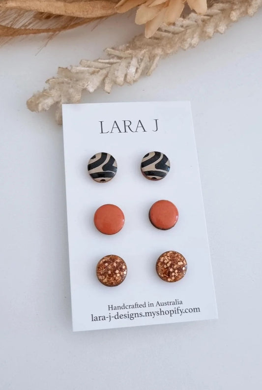 12mm Earring Trio #7