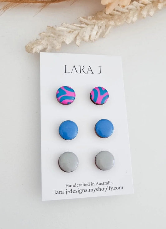 12mm Earring Trio #6