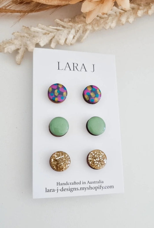 12mm Earring Trio #5