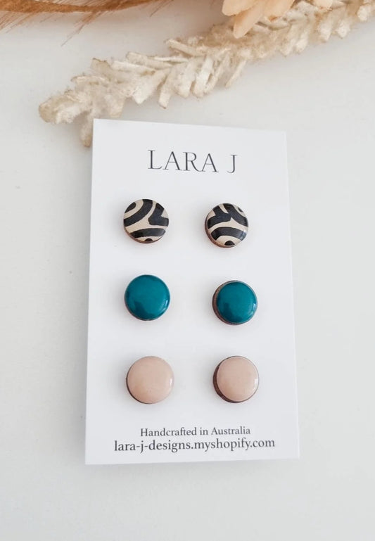 12mm Earring Trio #4