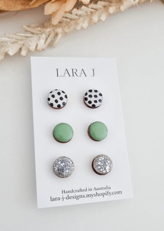 12mm Earring Trio #1