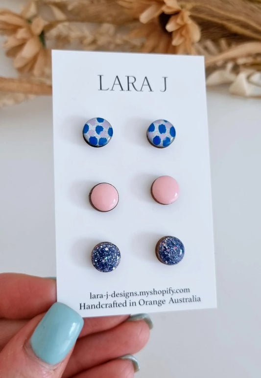 10mm Earring Trio #14